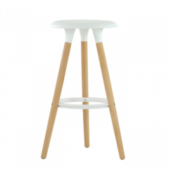 Барный стул Barneo N-19 Modern интерьерный белый в Когалыме - kogalym.mebel24.online | фото