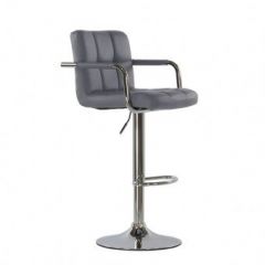 Барный стул Barneo N-69 Kruger Arm Серый в Когалыме - kogalym.mebel24.online | фото