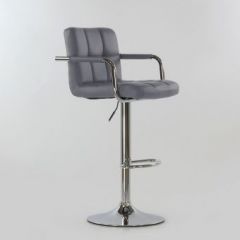Барный стул Barneo N-69 Kruger Arm Серый в Когалыме - kogalym.mebel24.online | фото 4