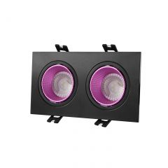 DK3072-BK+PI Встраиваемый светильник, IP 20, 10 Вт, GU5.3, LED, черный/розовый, пластик в Когалыме - kogalym.mebel24.online | фото