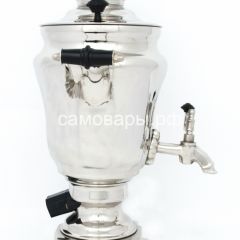 Электрический самовар из латуни никелированный на 1,5 литра форма "Тюльпан" с защитой от выкипания в Когалыме - kogalym.mebel24.online | фото 3