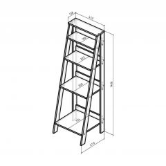 Этажерка лофт (белый) в Когалыме - kogalym.mebel24.online | фото 3