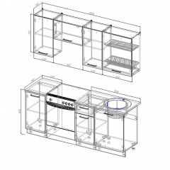 Кухонный гарнитур Лофт 2000 (Стол. 26мм) в Когалыме - kogalym.mebel24.online | фото 2