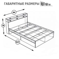 Камелия Кровать 0900, цвет белый, ШхГхВ 93,5х217х78,2 см., сп.м. 900х2000 мм., без матраса, основание есть в Когалыме - kogalym.mebel24.online | фото 3