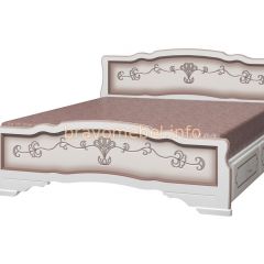 КАРИНА-6 Кровать из массива 1800 (Дуб молочный) с 2-мя ящиками в Когалыме - kogalym.mebel24.online | фото