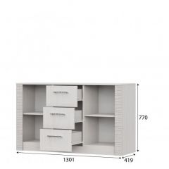 ГАММА 20 Комод 3 ящика 2-х створчатый Серия №4 в Когалыме - kogalym.mebel24.online | фото 2