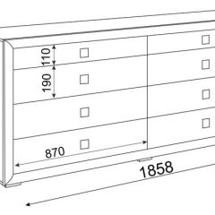 Комод большой Глэдис М27 (ЯШС/Белый) в Когалыме - kogalym.mebel24.online | фото 2