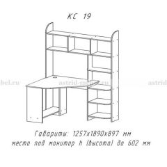 Компьютерный стол №19 (Анкор темный) в Когалыме - kogalym.mebel24.online | фото 3