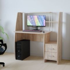 Компьютерный стол КЛ №6.2 левый (Дуб баррик) в Когалыме - kogalym.mebel24.online | фото