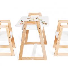 Комплект детской мебели стол и  два стула Я САМ "Лофт-Дуо" (Белый) в Когалыме - kogalym.mebel24.online | фото