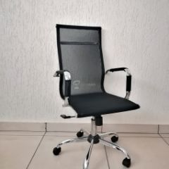Кресло Barneo K-111H для персонала (черная сетка) в Когалыме - kogalym.mebel24.online | фото 1