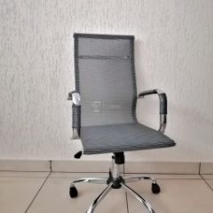 Кресло Barneo K-111H для персонала (серая сетка) в Когалыме - kogalym.mebel24.online | фото