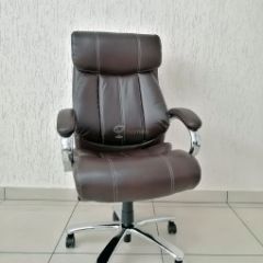 Кресло Barneo K-303 для руководителя (коричневая экокожа) в Когалыме - kogalym.mebel24.online | фото