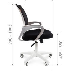 Кресло для оператора CHAIRMAN 696 white (ткань TW-10/сетка TW-05) в Когалыме - kogalym.mebel24.online | фото 7