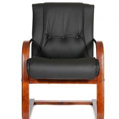 Кресло для посетителя CHAIRMAN  653 V (Кожа) Черное в Когалыме - kogalym.mebel24.online | фото 2