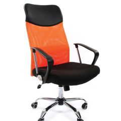 Кресло для руководителя CHAIRMAN 610 N (15-21 черный/сетка оранжевый) в Когалыме - kogalym.mebel24.online | фото 1