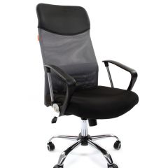 Кресло для руководителя CHAIRMAN 610 N(15-21 черный/сетка серый) в Когалыме - kogalym.mebel24.online | фото