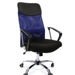 Кресло для руководителя CHAIRMAN 610 N (15-21 черный/сетка синий) в Когалыме - kogalym.mebel24.online | фото 1