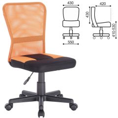 Кресло компактное BRABIX "Smart MG-313" черное/оранжевое, 531844 в Когалыме - kogalym.mebel24.online | фото 3