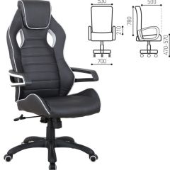 Кресло компьютерное BRABIX "Techno Pro GM-003" (черное/серое, вставки серые) 531814 в Когалыме - kogalym.mebel24.online | фото 2