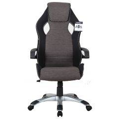 Кресло компьютерное BRABIX Techno GM-002 (ткань) черное/серое, вставки белые (531815) в Когалыме - kogalym.mebel24.online | фото 3