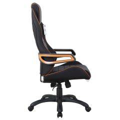 Кресло компьютерное BRABIX Techno Pro GM-003 (ткань черное/серое, вставки оранжевые) 531813 в Когалыме - kogalym.mebel24.online | фото 3