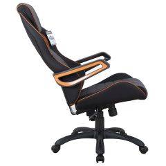 Кресло компьютерное BRABIX Techno Pro GM-003 (ткань черное/серое, вставки оранжевые) 531813 в Когалыме - kogalym.mebel24.online | фото 4