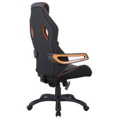 Кресло компьютерное BRABIX Techno Pro GM-003 (ткань черное/серое, вставки оранжевые) 531813 в Когалыме - kogalym.mebel24.online | фото 6