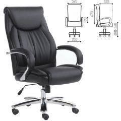 Кресло офисное BRABIX "Advance EX-575" (хром/экокожа/черное) 531825 в Когалыме - kogalym.mebel24.online | фото 1
