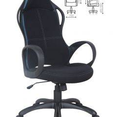 Кресло офисное BRABIX PREMIUM "Force EX-516" (ткань черная/вставки синие) 531572 в Когалыме - kogalym.mebel24.online | фото 2