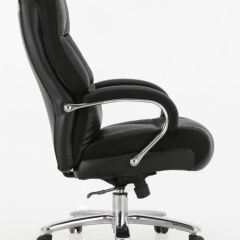 Кресло офисное BRABIX PREMIUM "Bomer HD-007" (рециклированная кожа, хром, черное) 531939 в Когалыме - kogalym.mebel24.online | фото 3