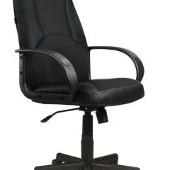 Кресло офисное BRABIX "City EX-512" (кожзам черный, ткань черная) 531407 в Когалыме - kogalym.mebel24.online | фото