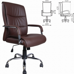 Кресло офисное BRABIX "Space EX-508" (экокожа, хром, коричневое) 531164 в Когалыме - kogalym.mebel24.online | фото 4