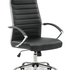 Кресло офисное BRABIX "Style EX-528", экокожа, хром, черное, 531947 в Когалыме - kogalym.mebel24.online | фото