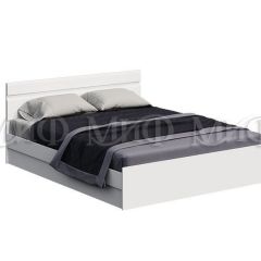 НЭНСИ NEW Кровать 1,4 м (Белый глянец холодный/Белый) в Когалыме - kogalym.mebel24.online | фото