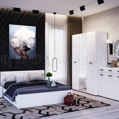 НЭНСИ NEW Кровать 1,6 м (Белый глянец холодный/Белый) в Когалыме - kogalym.mebel24.online | фото 2