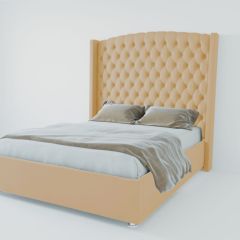 Кровать Берлин ЛЮКС с ПМ 800 (экокожа бежевая) в Когалыме - kogalym.mebel24.online | фото