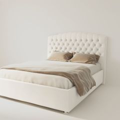 Кровать Берлин с ПМ 900 (экокожа белая) в Когалыме - kogalym.mebel24.online | фото 2