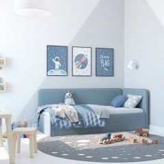 Кровать-диван Leonardo 160*70 (Голубой) в Когалыме - kogalym.mebel24.online | фото 6