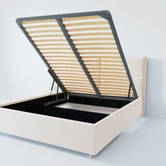 Кровать Корсика с ПМ 1600 (экокожа белая) в Когалыме - kogalym.mebel24.online | фото