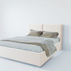 Кровать Корсика с ПМ 1600 (экокожа белая) в Когалыме - kogalym.mebel24.online | фото 2