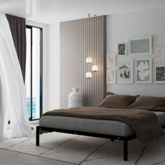 Кровать Мета с матрасом 1200 (черный) в Когалыме - kogalym.mebel24.online | фото 2