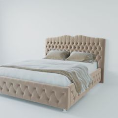 Кровать Нягань с ПМ 900 (велюр светло-серый) в Когалыме - kogalym.mebel24.online | фото 2