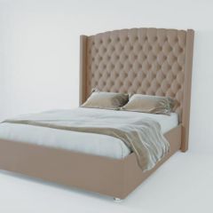 Кровать Берлин ЛЮКС без основания 1400 (велюр серый) в Когалыме - kogalym.mebel24.online | фото