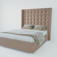 Кровать Венеция ЛЮКС без основания 1200 (велюр серый) в Когалыме - kogalym.mebel24.online | фото