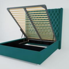 Кровать Версаль ЛЮКС с ПМ 1800 (велюр бирюзовая) в Когалыме - kogalym.mebel24.online | фото 2