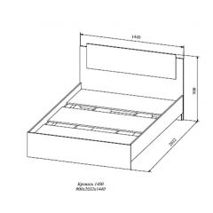 СОФИ СКР1400.1Кровать 1400 в Когалыме - kogalym.mebel24.online | фото 2