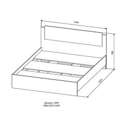 СОФИ СКР1600.1 Кровать 1600 в Когалыме - kogalym.mebel24.online | фото 2