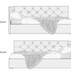 Кровать угловая Лэсли интерьерная +основание (120х200) в Когалыме - kogalym.mebel24.online | фото 2