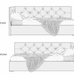 Кровать угловая Лилу интерьерная +основание/ПМ/бельевое дно (90х200) в Когалыме - kogalym.mebel24.online | фото 5